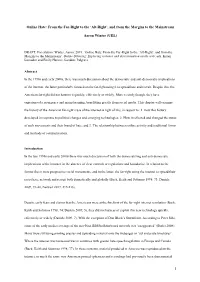 'Alt-Right', and from the Margins to the Mainstream Aaron Winter (UEL)