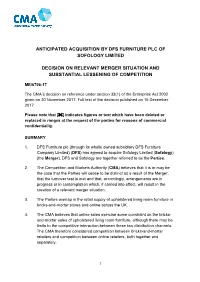 Dfs-Sofology-Decision-On-Merger.Pdf