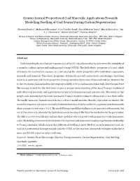 Geomechanical Properties of Coal Macerals; Applications Towards Modelling Swelling of Coal Seams During Carbon Sequestration
