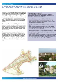 Introduction to Village Planning