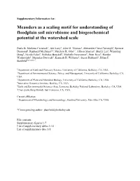 Meanders As a Scaling Motif for Understanding of Floodplain Soil Microbiome and Biogeochemical Potential at the Watershed Scale
