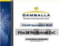 P0w3d for Botnet Cnc