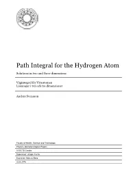 Path Integral for the Hydrogen Atom