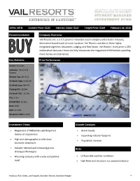 Recommendation Company Overview Key Statistics Price Performance