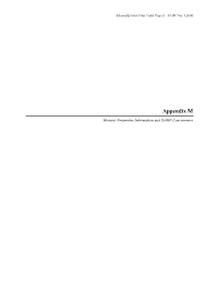 Volume 3, Appendix M