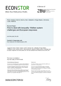 Welfare System Challenges and European Responses