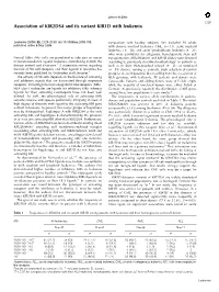 Association of KIR2DS4 and Its Variant KIR1D with Leukemia