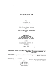Deletion and Logical Form