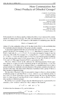 How Commutative Are Direct Products of Dihedral Groups?