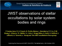 JWST Observations of Stellar Occultations by Solar System Bodies and Rings