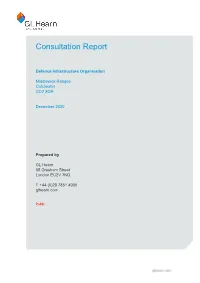 Middlewick Ranges – Consultation Report Consultation Report, December 2020 Defence Infrastructure Organisation, Middlewick Ranges, Colchester CO2 8QH