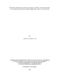 Network Structure and Ecosystem Evolution: an Exploratory Analysis of Digital Platform Companies’ Foray Into Fintech