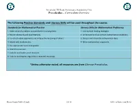 Precalculus TN Ready Performance Standards by Unit Precalculus – Curriculum Overview