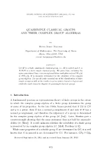 Quasisimple Classical Groups and Their Complex Group Algebras