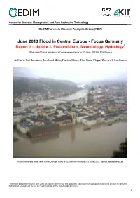 Report 1 – Update 2: Preconditions, Meteorology, Hydrology1