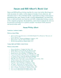 Susan and Bill Albert's Book List