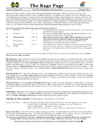 The Rage Page Volume XII Issue XIII the Official Newsletter of the Maize Rage 9 January 2011
