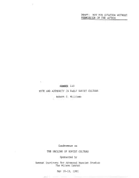 Draft: Not for Citation Witi:Iout Permission of the Author