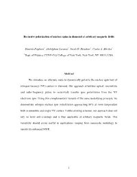 1 Recursive Polarization of Nuclear Spins in Diamond at Arbitrary