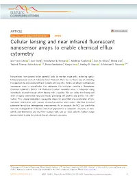 Cellular Lensing and Near Infrared Fluorescent Nanosensor Arrays To