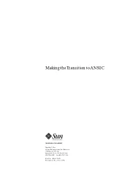 Making the Transition to ANSI C