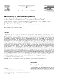 Origin and Age of Australian Chenopodiaceae