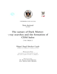 Γ-Ray Searches and the Formation of CDM Halos [ Phd THESIS ]