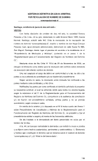 SENTENCIA DEFINITIVA EN JUICIO ARBITRAL POR REVOCACIÓN DE NOMBRE DE DOMINIO Sonorapalaciosjr.Cl