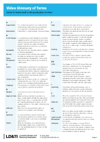 Teaching Continuity for COVID-19 Video Glossary of Terms