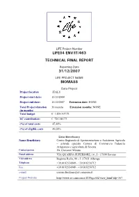 Technical Interim / Final Report Life-Environment 2005