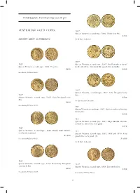 Third Session, Commencing at 2.30 Pm AUSTRALIAN GOLD COINS
