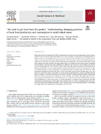 Understanding Changing Practices of Local Food Production and Consumption in Small Island States
