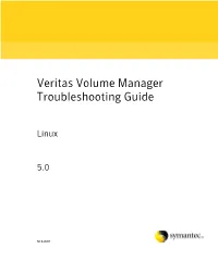 Veritas Volume Manager Troubleshooting Guide