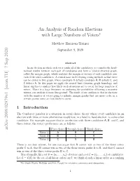 An Analysis of Random Elections with Large Numbers of Voters Arxiv