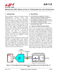 AN118: Improving ADC Resolution by Oversampling and Averaging