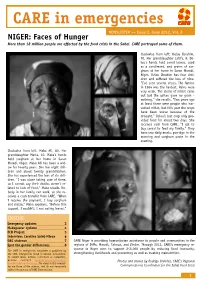 CARE in Emergencies NEWSLETTER >> Issue 2, June 2012, Vol
