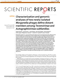 Characterization and Genomic Analyses of Two Newly Isolated