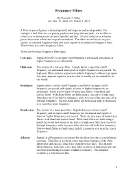 Frequency Filters