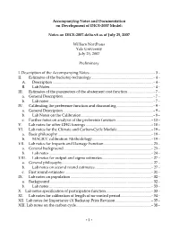Notes on DICE-2007.Delta.V8 As of July 25, 2007 Wi