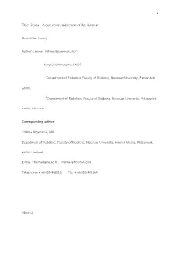 Scurvy : a Case Report and Review of the Literature Short Title