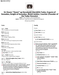 Sir Owain "Owen" Ap Maredydd (Meridith) Tudor, Esquire Of