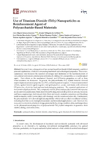 Use of Titanium Dioxide (Tio2) Nanoparticles As Reinforcement Agent of Polysaccharide-Based Materials