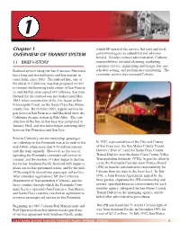 Chapter 1 OVERVIEW of TRANSIT SYSTEM