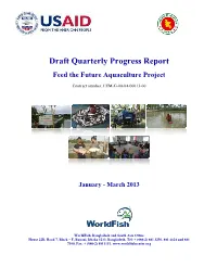 Draft Quarterly Progress Report Feed the Future Aquaculture Project