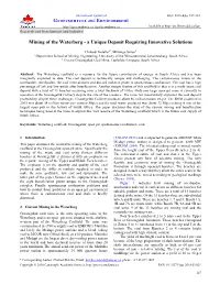 Georesources and Environment Mining of the Waterberg