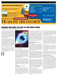 Headline Discoveries Making Science Matter®