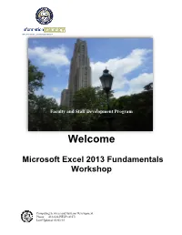 PDF Microsoft Excel 2013 Fundamentals Manual