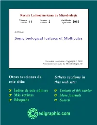 Some Biological Features of Mollicutes