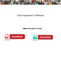 Struts Application in Netbeans