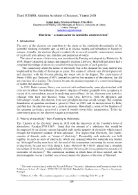 Third ICESHS, Austrian Academy of Sciences, Vienna 2008 Electron – A
